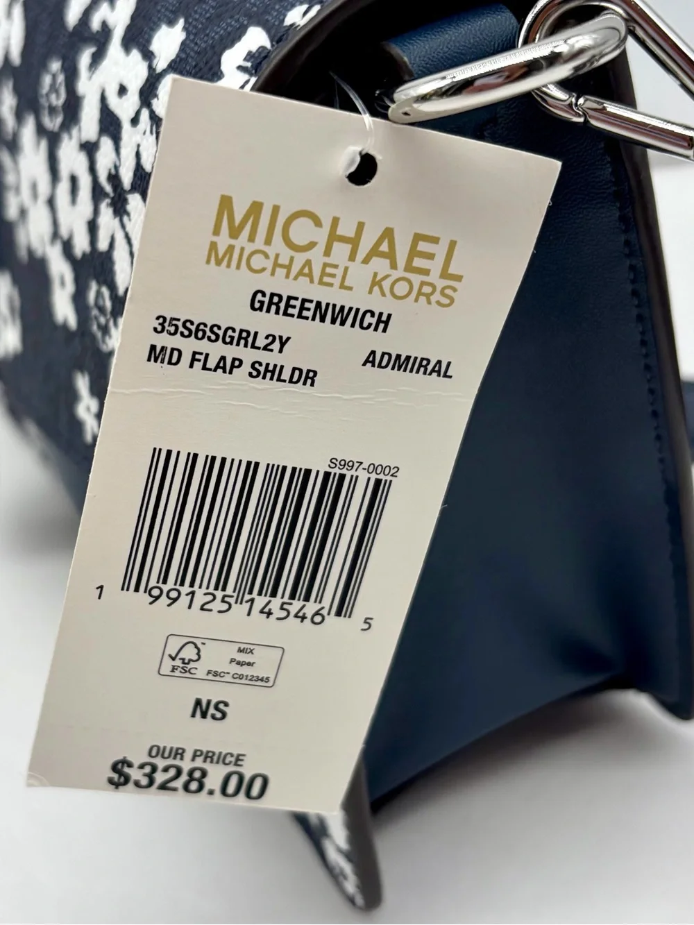 MICHAEL KORS Greenwich Medium Signature Logo Convertible Shoulder Bag Crossbody